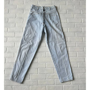 Marithe Girbaud Francois Vintage 80s High Rise Double Button Demin Jeans -3/4